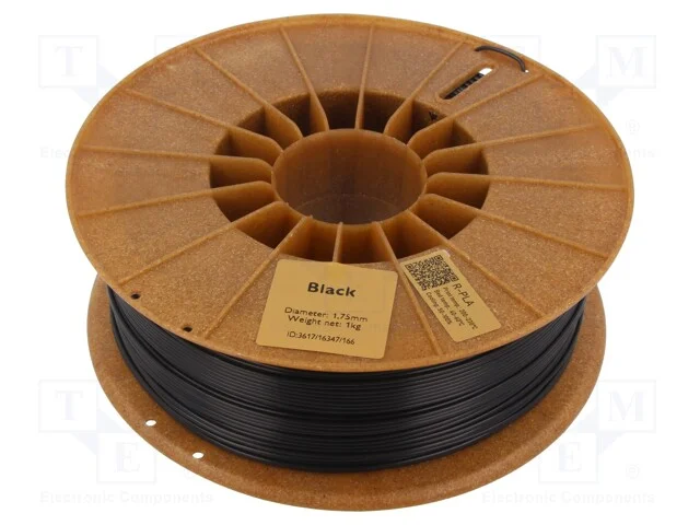 Filamento: R-PLA, 1,75mm, preta, 200÷230C, 1kg