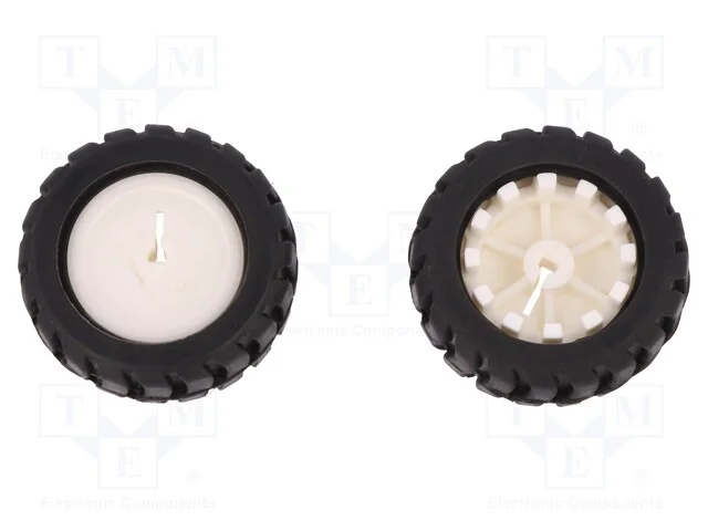 Roda, Branca,Preta, Eixo: Incisão D, Por Encaixe, : 42mm, W: 19mm