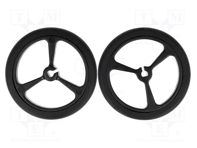 Roda, preta, Eixo: incisão D, por encaixe, : 40mm.