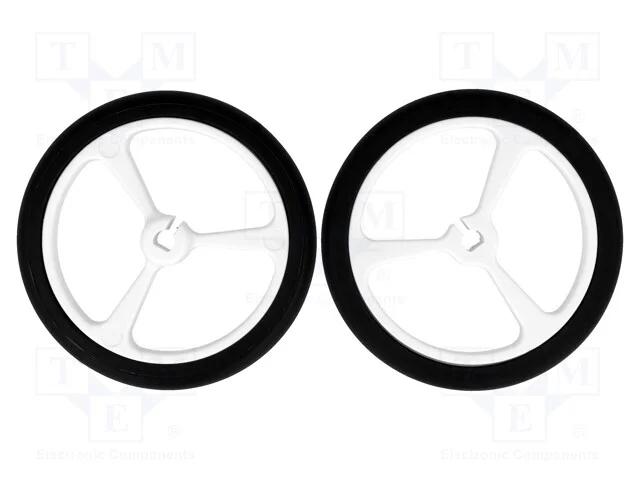 Roda, branca, Eixo: incisão D, por encaixe, : 40m.