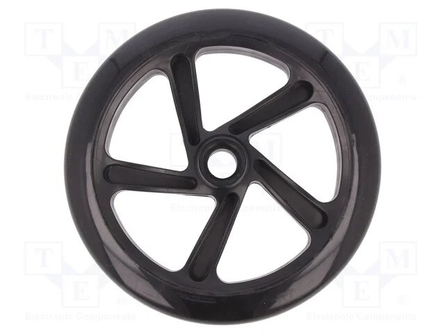 Roda, preta, por encaixe, : 200mm, Cobertura: pol.