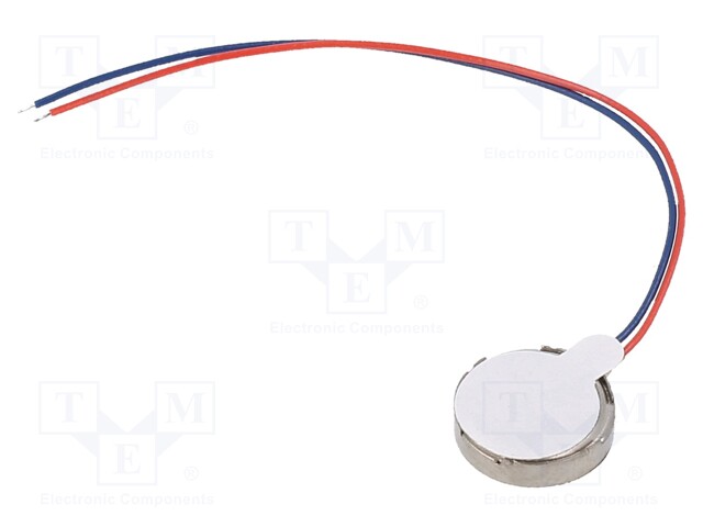 Motor: DC, vibratórios, 1,5÷4,2VDC, 50mA, 10x2,7mm