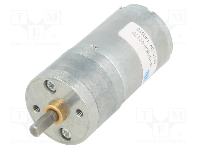 Motor: Dc, com Transmissão, Lp, 6vdc, 2,4a, Eixo: Incisão D, 20,4: 1