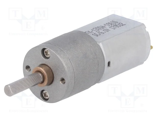 Motor: DC, com transmissão, 6VDC, 2,9A, Eixo: inc.