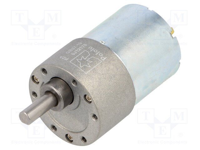 Motor: DC, com transmissão, 6÷12VDC, 5,5A, Eixo: .