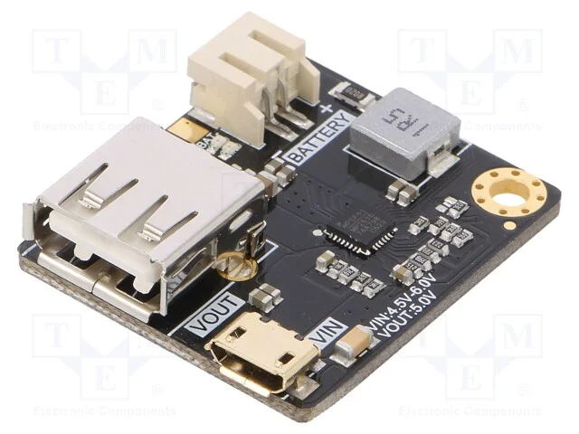 Módulo: carregador Li-Po/Li-Ion, 4,5÷6VDC, 5V, Us.