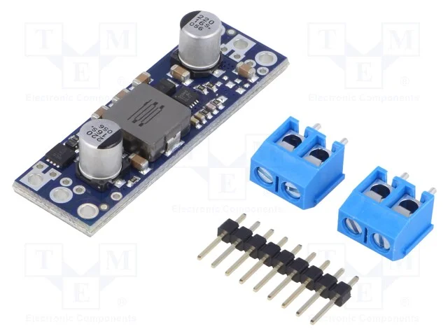 Indutor: Step Up, Usai: 9v, Uent: 2,9÷9v, 5a, 80÷95%, 48x15mm