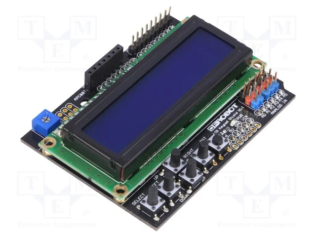 Monitor: LCD, 16x2, azul, 80x58mm, LED, Interface.