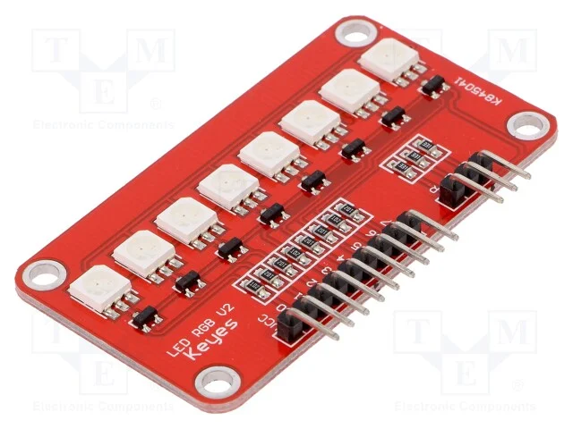 Módulo: LED, 5VDC, Num.Díodos: 8, Ch: 8, Cor: RGB.