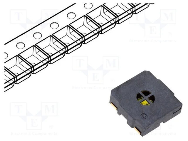 Coluna SMD, 0,5W, 15x15x4mm, Nível de som: .