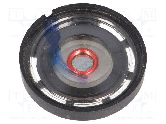Alto-falante, miniatura,de mylar, 0,5W, 8O, 29x9,.