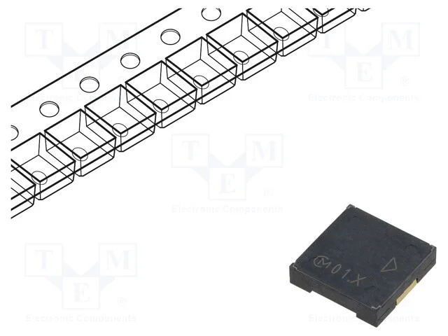 Transdutor de Som: Sinalizador Piezoelétrico, -20÷70c, H: 3mm