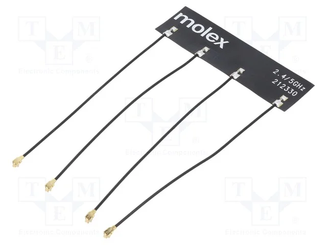 Antena, Bluetooth,Wifi,Zigbee, Linear, 70x20mm, U.Fl, Compr: 100mm