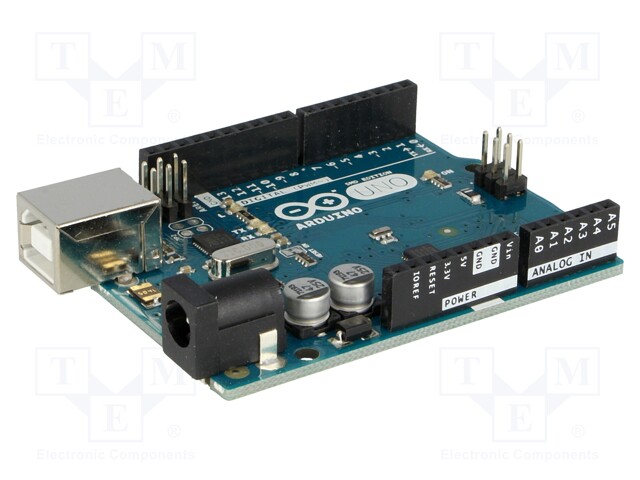 Arduino, Tomada de Cavilhas,Icsp,Usb B,Alimentadores