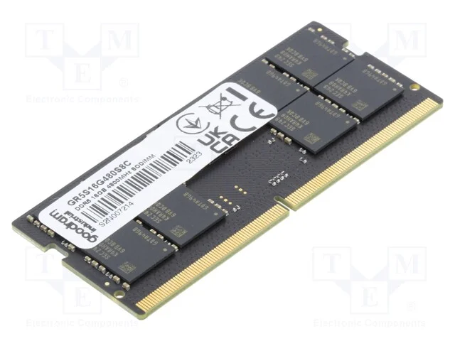 Memória Dram, Ddr5 Sodimm, 4800mhz, 1,1vdc, Industrial, 2gx8