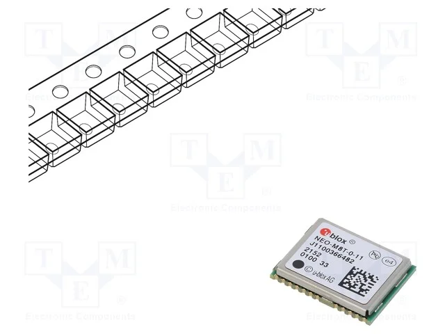 M&oacute;dulo: Gps/Beidou, +2,5m, Nmea,Rtcm,Ubx, -167dbm, 2,7&divide;3,6vdc