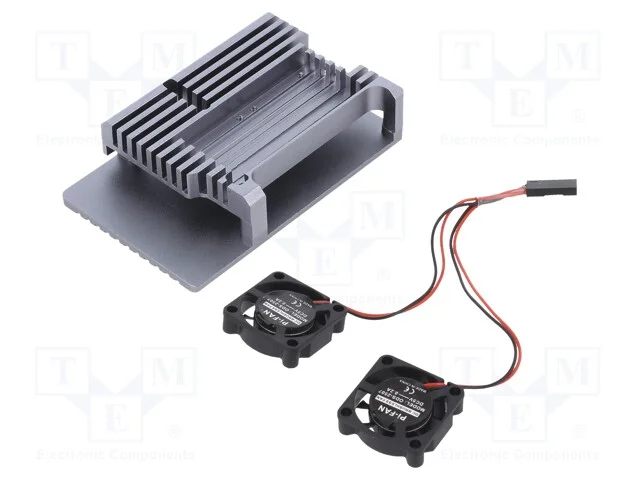 Carcaça: para computador, Raspberry Pi 4 B, alumí.