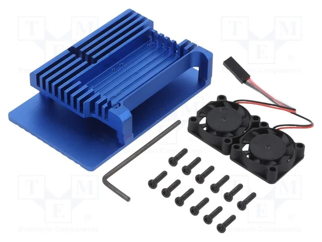 Carcaça: para computador, Raspberry Pi 4 B, alumí.