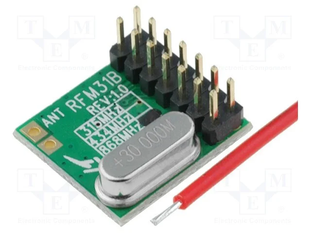 M&oacute;dulo: RF, receptor FM, FSK, 868MHz, SPI, -121dB.