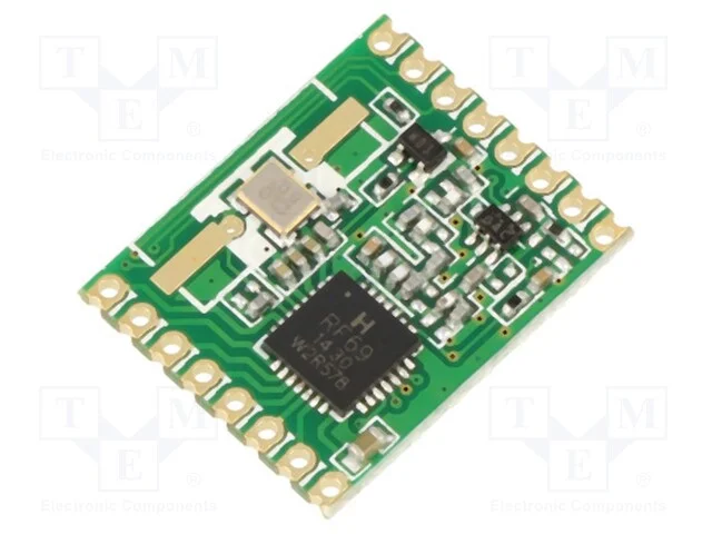 M&oacute;dulo: Rf, Transceptor Fm, Fsk, 868mhz, Spi, 1,8&divide;3,6vdc, 20dbm, Smd