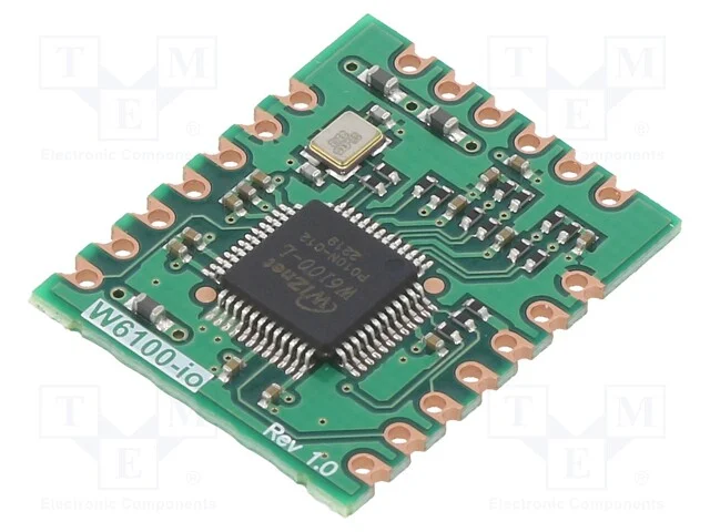 M&oacute;dulo: Ethernet, Comp: W6100, 3,3vdc, 24x20x2,6mm, Ethernet,Spi