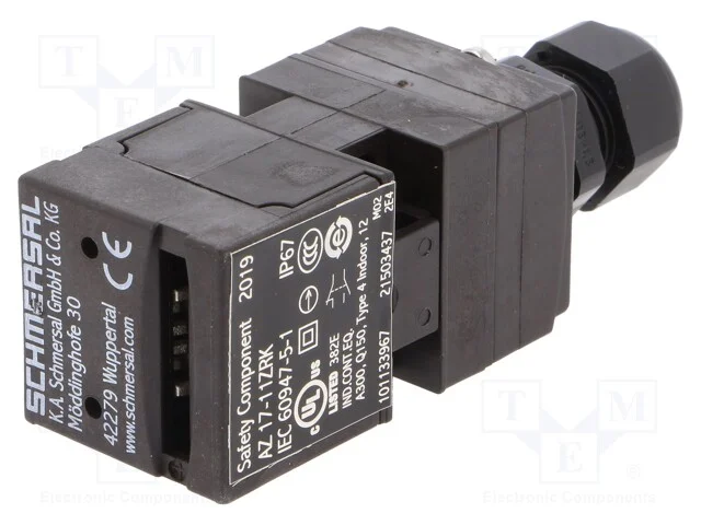 Interruptor de Segurança: de Chave, Az 17, Nc + No, Ip67, Preta