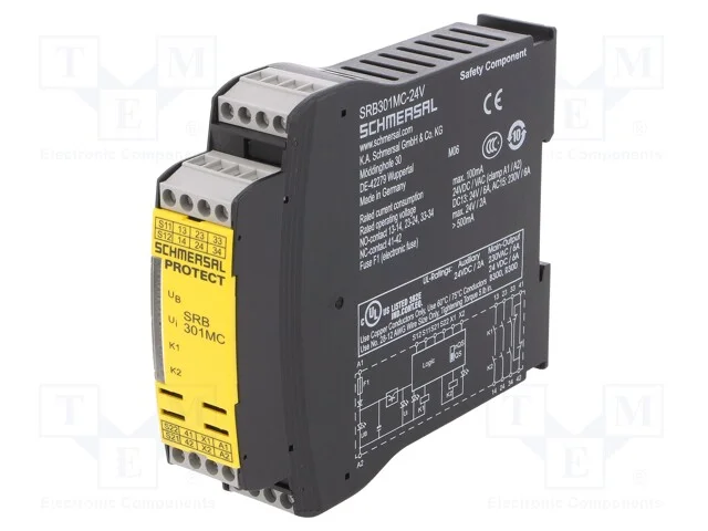 Módulo: Relé de Segurança, Srb 301mc, 24vac, 24vdc, -25÷60c, Ip20