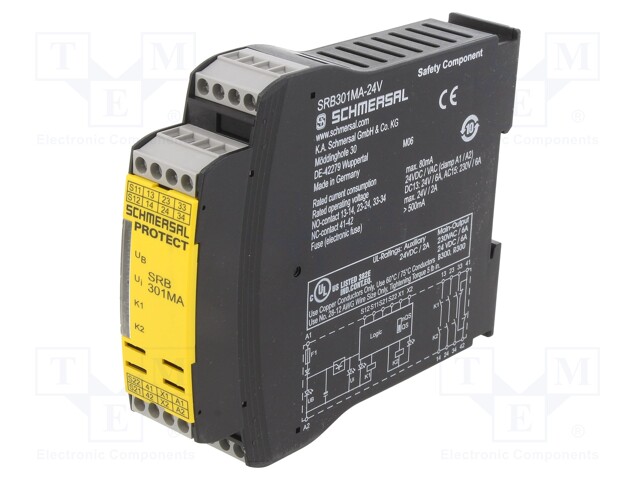 Módulo: Relé de Segurança, Srb 301ma, 24vac, 24vdc, -25÷60c, Ip20