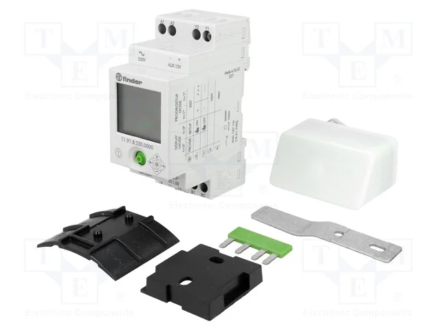 Interruptor ao anoitecer, para trilho DIN, 230VAC.