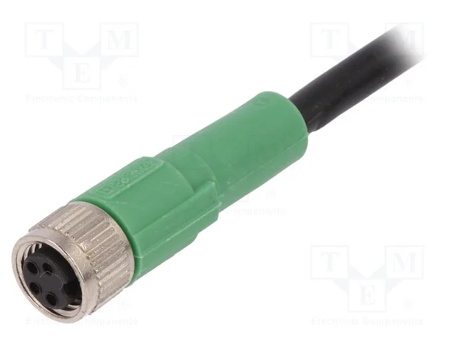 Cabo de Conexão, M8, Pin: 4, Simples, 10m, Ficha, 30vac, 4a, -25÷90c