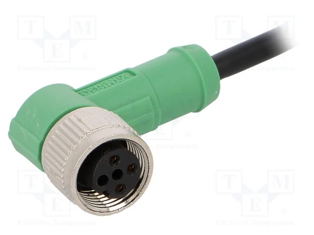Cabo de Conexão, M12, Pin: 3, Angular, 3m, Ficha, 250vac, 4a, Pvc