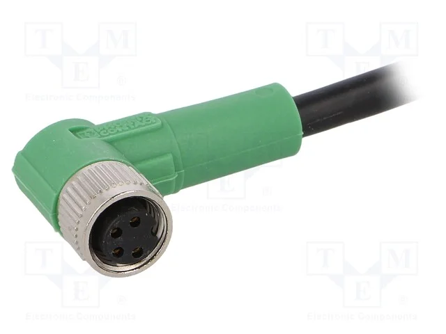 Cabo de Conexão, M8, Pin: 4, Angular, 1,5m, Ficha, 30vac, 4a, Pvc