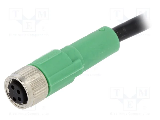 Cabo de Conexão, M8, Pin: 4, Simples, 3m, Ficha, 30vac, 4a, -25÷90c