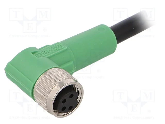 Cabo de Conexão, M8, Pin: 4, Angular, 3m, Ficha, 30vac, 4a, -25÷90c