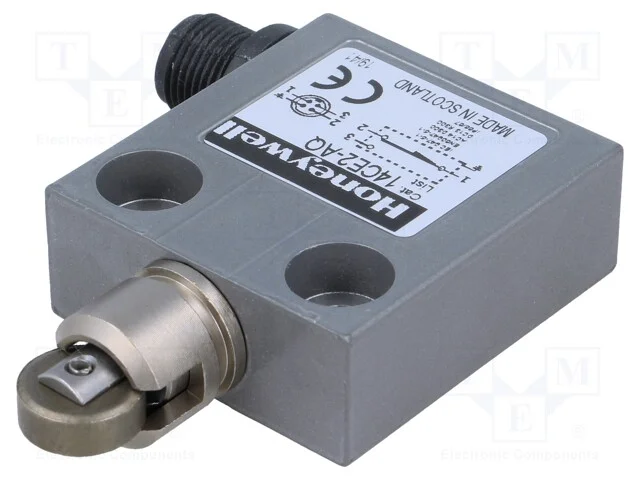 Interruptor Extremo, Rolo Longitudinal Metálico 12,4mm, Spdt