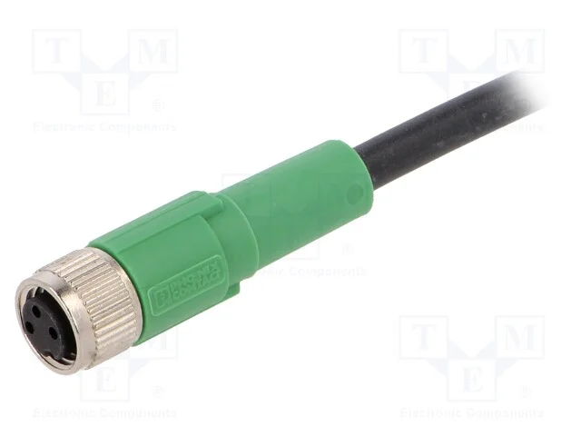 Cabo de Conexão, M8, Pin: 3, Simples, 3m, Ficha, 60vac, 4a, -25÷90c