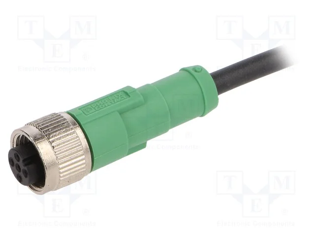 Cabo de Conexão, M12, Pin: 5, Simples, 1,5m, Ficha, 60vac, 4a, Pur