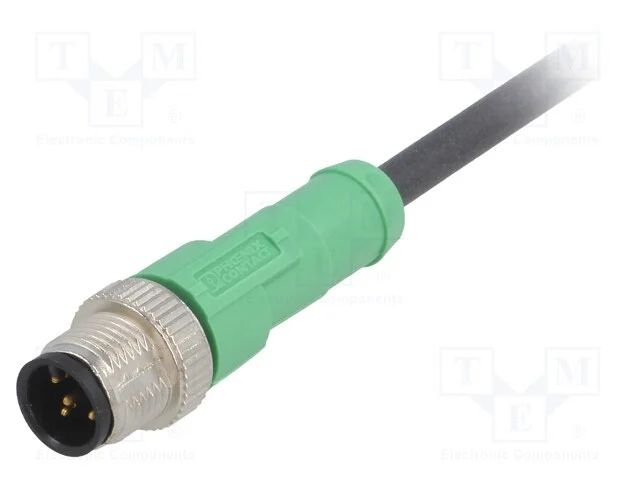 Cabo de Conexão, M12, Pin: 5, Simples, 1,5m, Ficha, 60vac, 4a, Pur