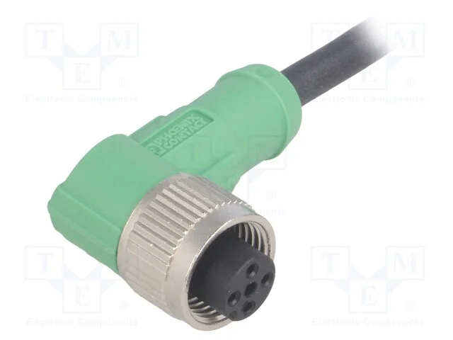 Cabo de Conexão, M12, Pin: 4, Angular, 10m, Ficha, 250vac, 4a, Pur