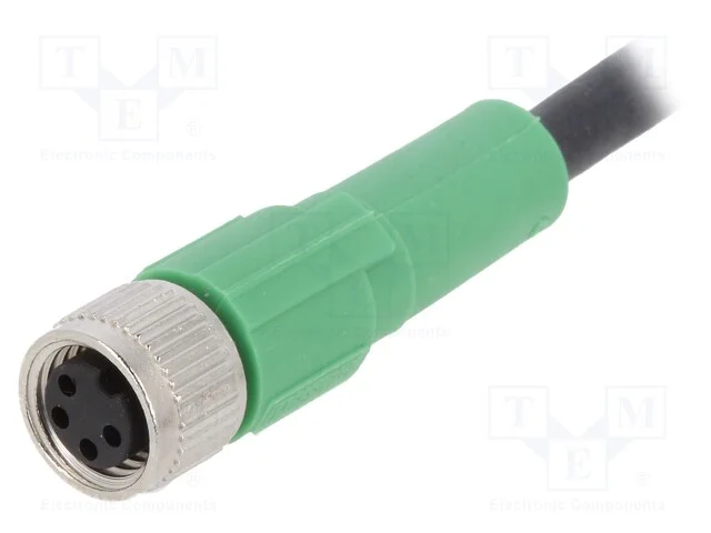 Cabo de Conexão, M8, Pin: 4, Simples, 3m, Ficha, 30vac, 4a, -25÷90c