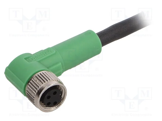 Cabo de Conexão, M8, Pin: 4, Angular, 1,5m, Ficha, 30vac, 4a, Pur