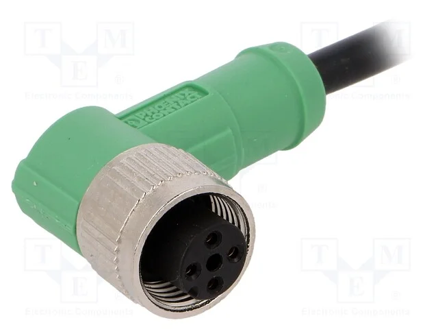 Cabo de Conexão, M12, Pin: 4, Angular, 3m, Ficha, 250vac, 4a, Pvc