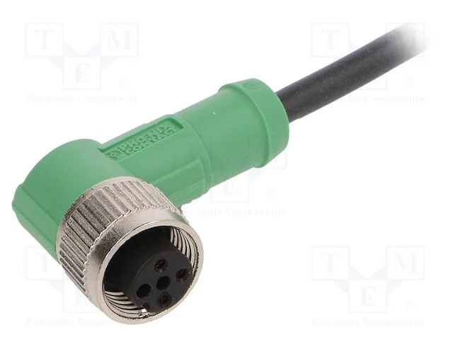 Cabo de Conexão, M12, Pin: 3, Angular, 1,5m, Ficha, 250vac, 4a, Pur