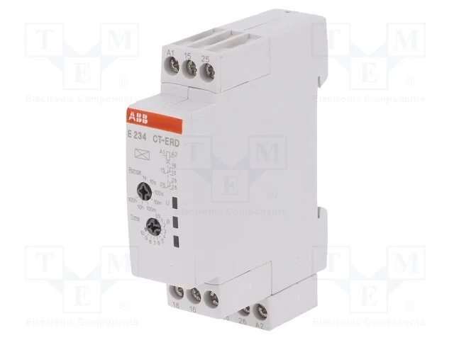 Relé temporizado, 0,05s÷100h, DPDT, 250VAC/5A, Ut.