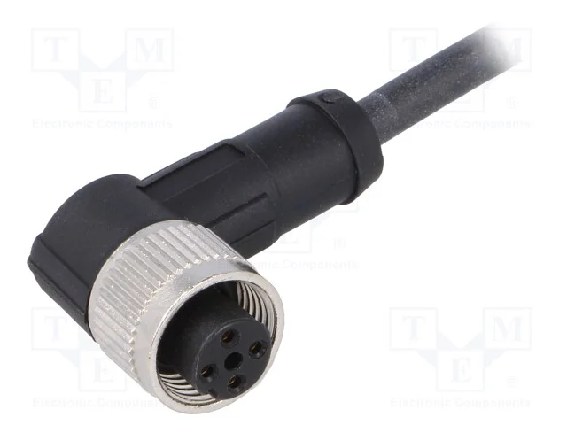 Cabo de Conexão, M12, Pin: 4, Angular, 2m, Ficha, 250vac, 4a, Pur