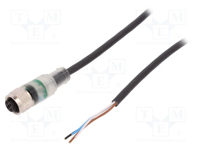 Cabo de Conexão, M12, Pin: 4, Simples, 10m, Ficha, 24vac, 4a, Pur
