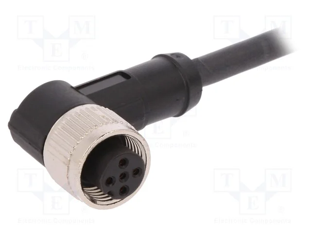 Cabo de Conexão, M12, Pin: 5, Angular, 10m, Ficha, 60vac, 4a, Pur