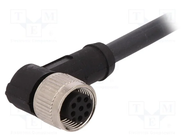 Cabo de Conexão, M12, Pin: 8, Angular, 10m, Ficha, 30vac, 4a, Pur