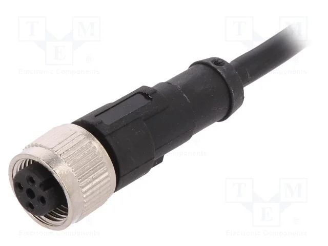 Cabo de conexão, M12, PIN: 4, simples, 2m, ficha,.