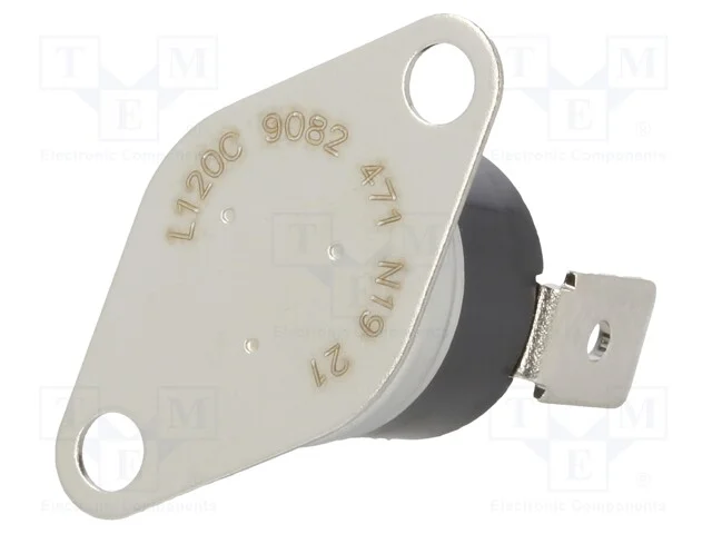 Sensor: Termostato, Nc, 120c, 10a, 240vac, Conectores 6,4mm, +5c